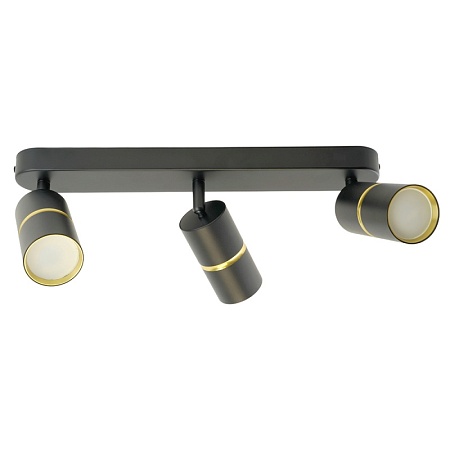 Светильник Feron ML1863 ZEN настенно-потолочный под лампу GU10, чёрный, золото - фото