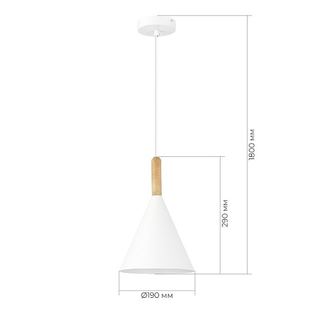 Светильник подвесной Белый/Белый E27 1*40W SLE1255-503-01 - фото