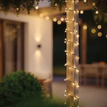 Светодиодная гирлянда Feron CL08 линейная 60м + 3м 230V мультиколор,статичная, c питанием от сети, зеленый шнур - фото