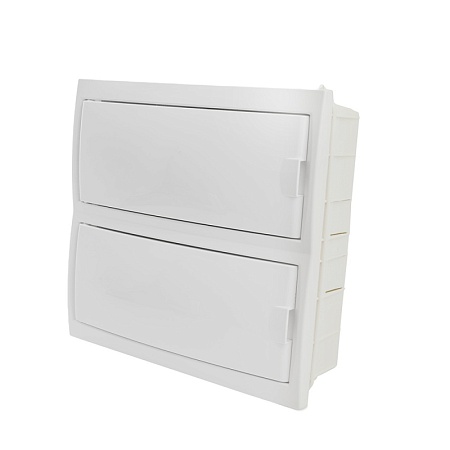 Бокс встраиваемый STEKKER EBX50-2/24-20 24 модуля, белый, пластик, серия Standart - фото