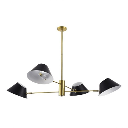 Светильник подвесной Латунь/Черный, Белый E14 4*60W SLE1253-343-04 - фото
