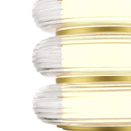 Светильник подвесной ST-Luce золото/прозрачный LED 1*16W 3000K SL6239.203.03 - фото