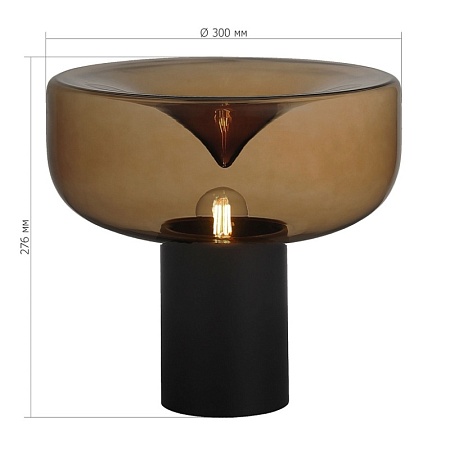 Прикроватная лампа ST-Luce Черный/Коричневый E27 1*40W SL6014.414.01 - фото