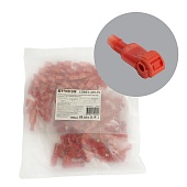 Зажим прокалывающий ответвительный с плоским разъемом (50 пар)сеч 0,5-1мм2, красный LD503-401-15