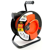 Удлинитель на пластиковой катушке STD04-10-50 (UG) 1-местный  с/з 3*1,5, 50м, 250В, 16А, IP44, Standart (29410)