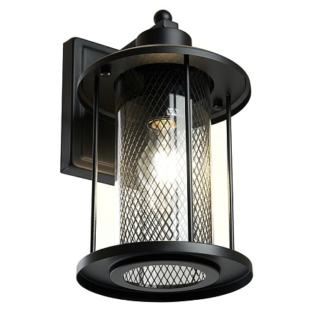 Светильник садово-парковый Feron PL721 на стену вниз  60W E27 230V, черный - фото