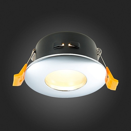 Св-к встр. Хром GU10 1*50W IP44 D84xH50 220V Без ламп ST213.108.01 - фото