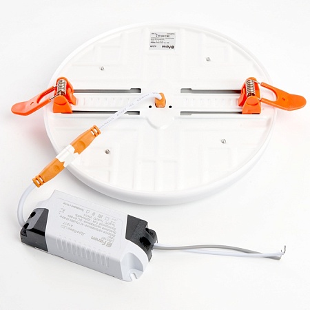 Светодиодный светильник Feron AL509 встраиваемый с регулируемым монтажным диаметром (до 140мм) 18W 6400K белый серия FlexyRim - фото