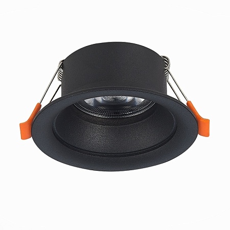 Св-к встр. Черный GU10 1*50W D89xH40 220V Без ламп ST200.408.01 - фото