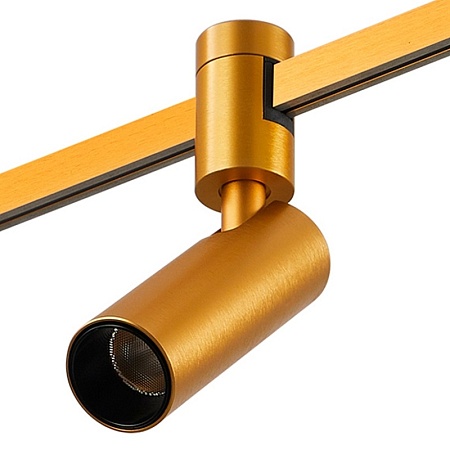 Магнитный трековый светильник FARM Золотистый LED 1*5W 3000K 350Lm Ra90 60 IP20 D35xH10 ST811.206.05 - фото