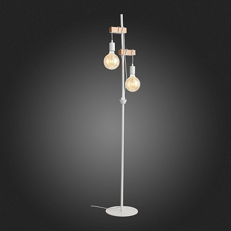 Светильник напольный Белый, Светлое дерево E27 2*60W SL1142.505.01 - фото