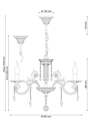 Lucia Tucci NAPOLI 148.5 white antique - фото