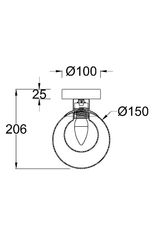 Настенный светильник (бра) Maytoni Basic form MOD521WL-01G1 - фото