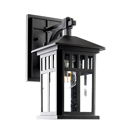 Светильник садово-парковый Feron PL671 на стену вниз 60W 230V E27, черный - фото