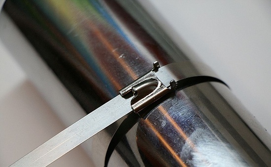 Хомут стальной STEKKER SSCT46-150  4,6х150мм, d пучка max 38мм, нагрузка 50кг, серый, упаковка 25 шт - фото