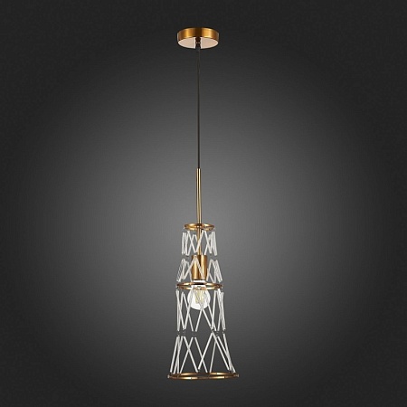 Светильник подвесной ST-Luce Золотистый/Золотистый, Прозрачный E27 1*60W SL1016.203.01 - фото