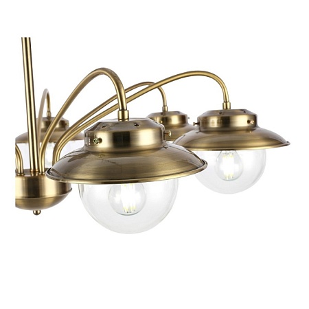 Светильник потолочный Античная бронза/Прозрачный E14 7*40W SLE110102-07 - фото