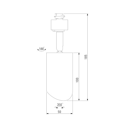 Трековый светильник для однофазного шинопровода Splay GU10 Черный MRL 1006 Elektrostandard - фото