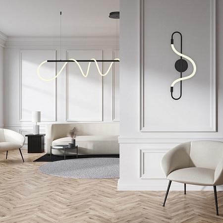 Светильник настенный ST-Luce Черный/Белый LED 1*10W 3000K SL6102.401.10 - фото