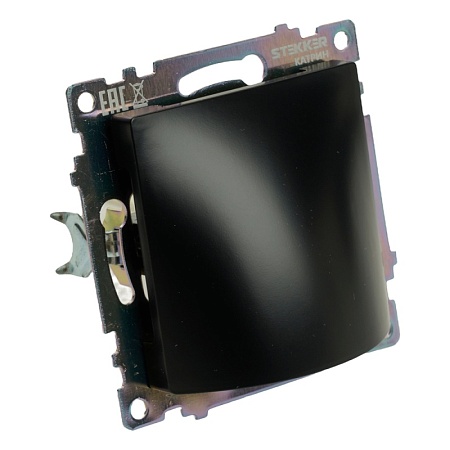 Кабельный вывод (механизм), STEKKER, серия Катрин, черный, GLS00-7116-05 - фото