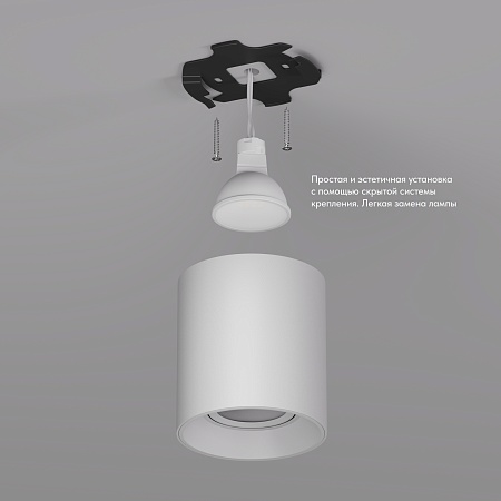 DK3040-WH Светильник накладной IP 20, 10 Вт, GU5.3, LED, белый, пластик - фото