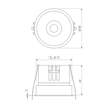 Светильник встраиваемый светодиодный Forte 15W 4000K титан 25071/LED Elektrostandard - фото