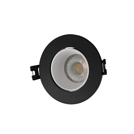 DK3061-BK+WH Встраиваемый светильник, IP 20, 10 Вт, GU5.3, LED, черный/белый, пластик - фото