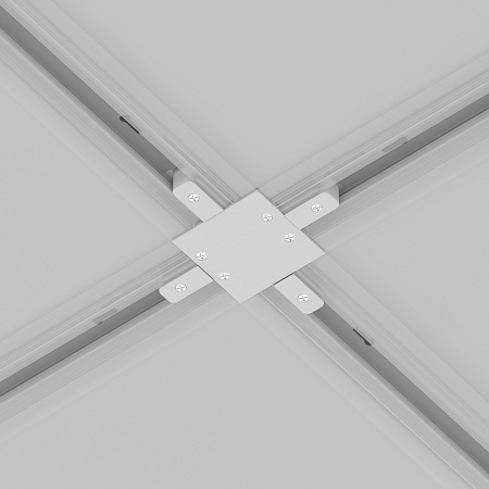 Коннектор Х-образный Unity встраиваемый белый - фото