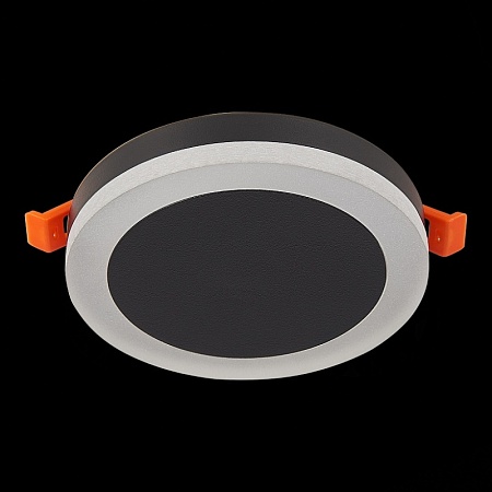 Светильник встраиваемый Черный LED 1*6W 4000K 468Lm Ra>80 120° IP20 D110xH20 170-240V ST104.442.06 - фото