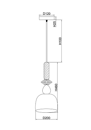 Подвесной светильник Freya FR5148PL-01GR - фото