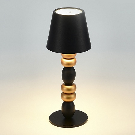Прикроватная лампа ST-Luce Черный, Золотистый/Черный LED 1*3W 3000-6000K SL1011.414.01 - фото