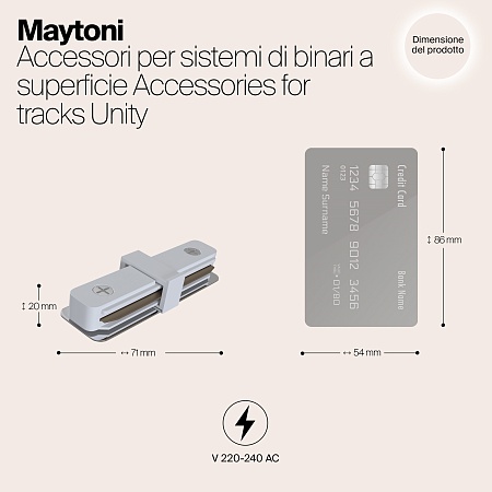 Трековая система Maytoni накладная 220V 200 TS-D-200-TR142-1-6W3K-W