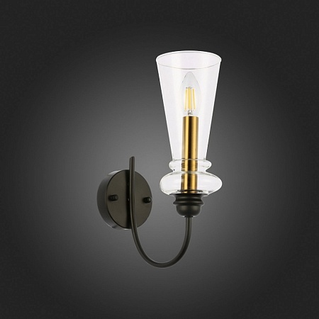 Светильник настенный Черный/Прозрачный E14 1*40W SLE112401-01 - фото