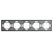 Рамка STEKKER, PFR00-5005-10 5-местная, серия Эмили, платиново-серый, soft touch - фото