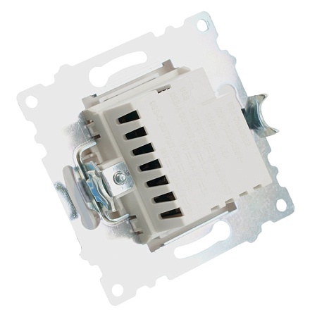 Розетка USB 2-местная + type C (механизм), STEKKER GLS10-7116-01, 250В, 3А, max 20W, серия Катрин, белый - фото