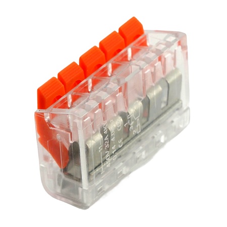 Универсальная компактная клемма 5-проводная STEKKER, LD221-415 - фото