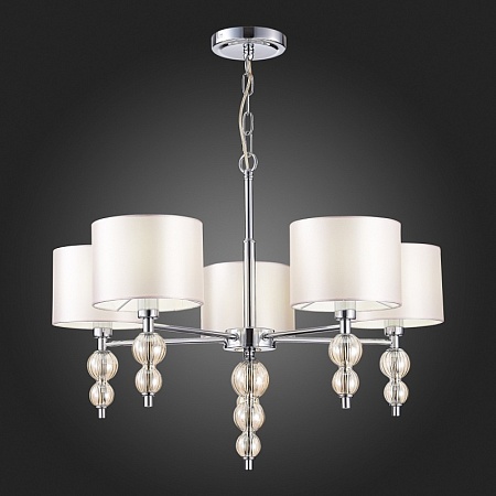 Светильник подвесной Хром/Светло-бежевый E14 5*40W SLE105703-05 - фото