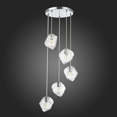 Светильник подвесной ST-Luce Хром/Прозрачный E14 5*40W SL1175.103.05 - фото