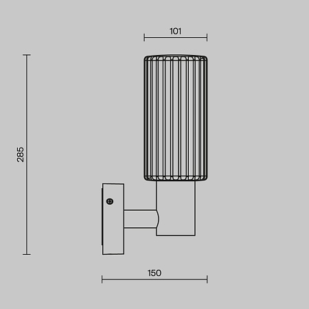 Уличный настенный светильник Outdoor O502WL-01B - фото