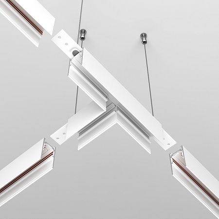 Коннектор Т-образный Exility накладной белый - фото