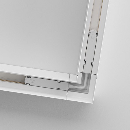 Коннектор угловой Gravity накладной белый - фото