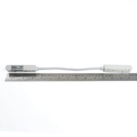 Соединитель-коннектор для низковольтного шинопровода, белый, LD3002 - фото