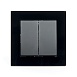 Выключатель 2-клавишный STEKKER GLS10-7004-05, 250В, 10А, серия Катрин, черный - фото