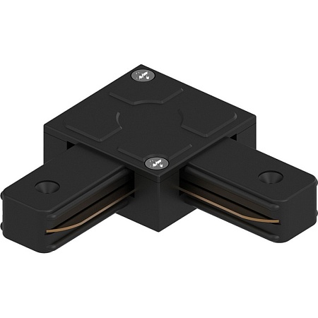 Коннектор угловой однофазный для шинопровода, черный, LD1007 - фото