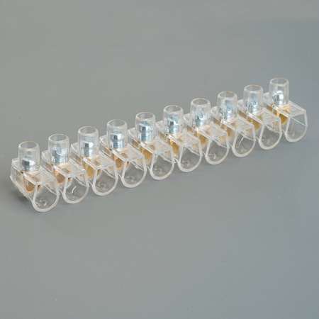 Зажим винтовой концевой изолированный КЗВИ-2,5 450В, 24А, 10 контактов, поликарбонат  LD228-24А - фото