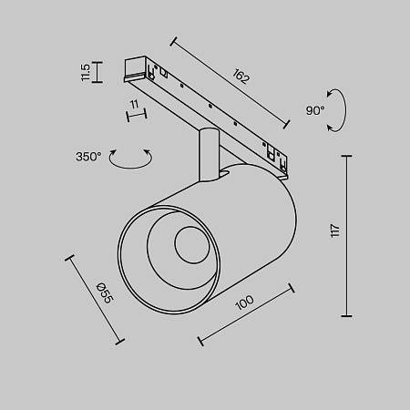 Трековый светильник Technical TR243-12W4K-B - фото