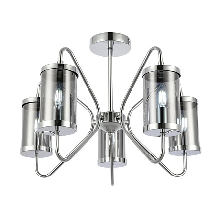 Светильник потолочный Хром/Дымчатый E14 5*40W SLE102302-05 - фото