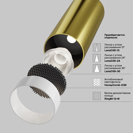 Потолочный светильник Technical FOCUS LED C055CL-L12W2.7K-W-BS - фото