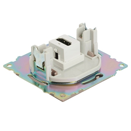 Розетка HDMI 2.1, Type A  (механизм), STEKKER GLS00-7118-02, серия Катрин, шампань - фото