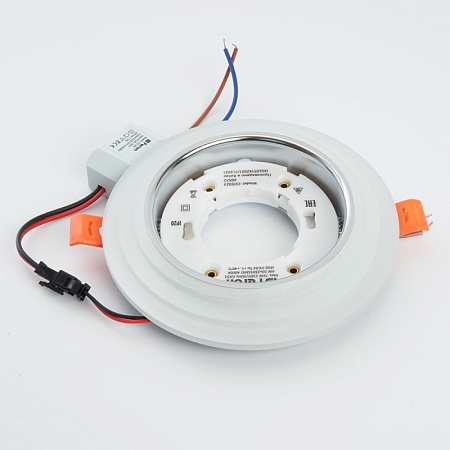Светильник встраиваемый с белой LED подсветкой Feron CD5023 потолочный GX53 без лампы, матовый - фото